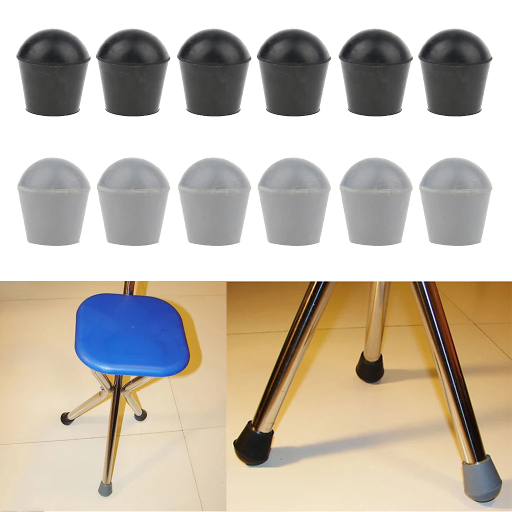 Lot 12pcs Anti Slip Rubber Tips For Cane  Crutches Chair 3/4 In