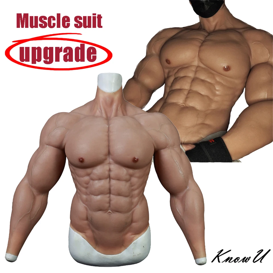 KnowU Silicone Muscle Suit Strengthen Cosplay Realistic Fake
