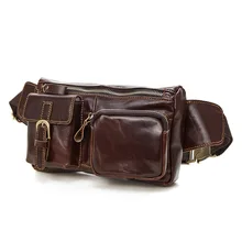 Crossten Genuine leather waist Pack men Retro coin purse belt bag Bum fanny pack Pouch Bag for large screen smartphone
