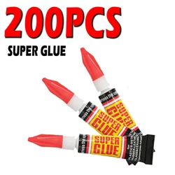 Colle Super liquide, 200 pièces, bois, caoutchouc, métal, verre, adhésif Cyanoacrylate, 502, colle forte instantanée 