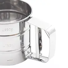 Ручной инструмент для выпечки торта из нержавеющей стали ручной муки порошок сетка чашка сито шейкер, мука, кухня, фильтр C90D