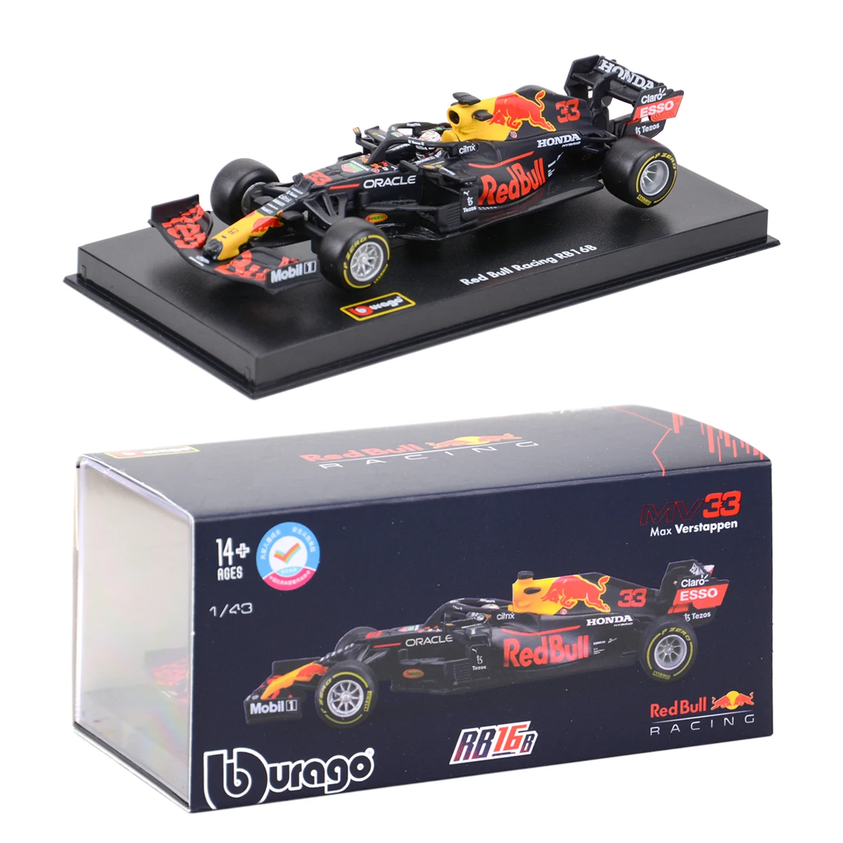 Модель автомобиля Bburago 1:43 2021 RB16B #33 #11 F1 Коллекционная модель гоночного | Игрушки и
