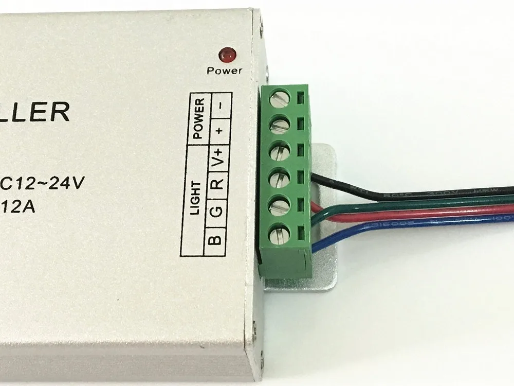 20 Ключ RF пульт дистанционного беспроводной RGB светодиодный контроллер алюминиевый корпус DC 12-24 V, 12A SMD 5050 3528 Светодиодная лента