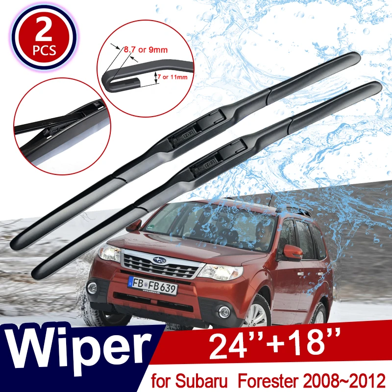 Escobilla frontal para Subaru Forester, accesorios para coche, pegatinas, 2008, 2009, SH|Limpiaparabrisas| - AliExpress