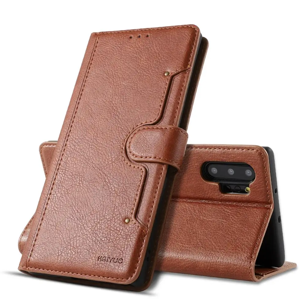 

Luxury High Quality Wallet With Card Slot Flip Cover Leather Case For Samsung Galaxy Note 10 Plus Note10 10+