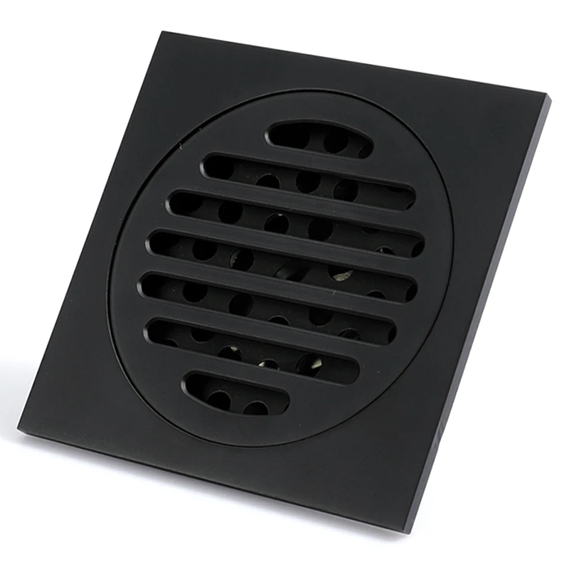 

Drains Bathroom Black Waste Drains Floor Cover Anti-Odor Washroom Shower Drain Strainer Bath Hardware