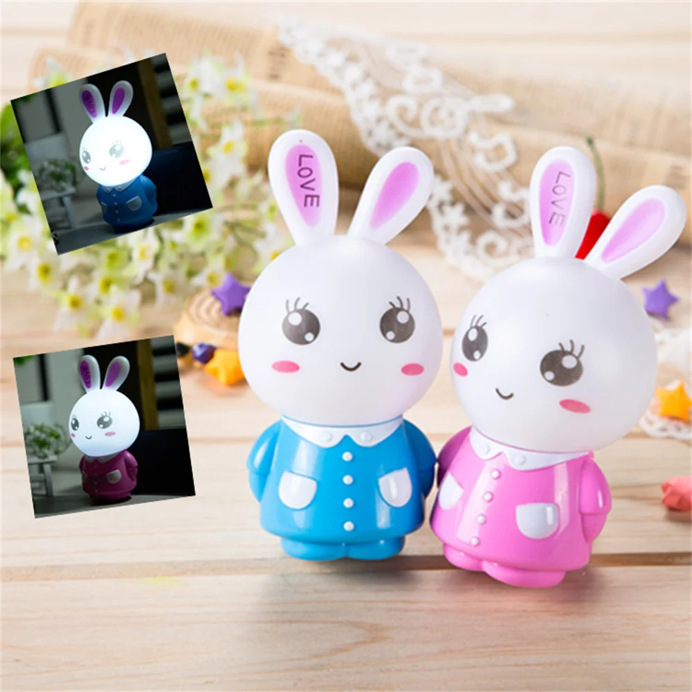

LED Night Lamp Cute Bunny Animal Light Colorful Child Holiday Gift Sleepping Creative Bedroom Children's Room Lighting 110V-220V