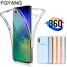 360 Полный ТПУ чехол для samsung Galaxy NOTE 10 плюс NOTE10 A50 A70 A30 A40 A20 A20E A10 M10 S10 NOTE9 A9 J4 J6 J8 чехол Coque