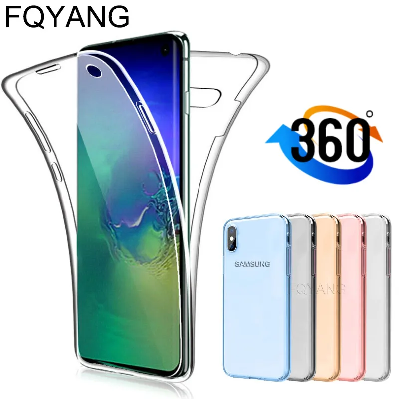360 Полный ТПУ чехол для samsung Galaxy NOTE 10 плюс NOTE10 A50 A70 A30 A40 A20 A20E A10 M10 S10 NOTE9 A9 J4 J6 J8 2018 Coque |