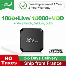 X96 mini IPTV France Android 7.1 Amlogic S905W Quad Core WiFi with QHDTV Subscription IPTV France Arabic Belgium Netherlands