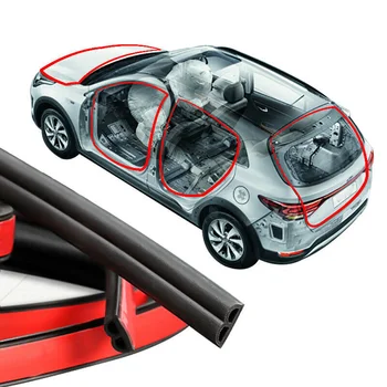 

Black Seal strip Accessories Rubber Weatherstrip Universal Double-sided