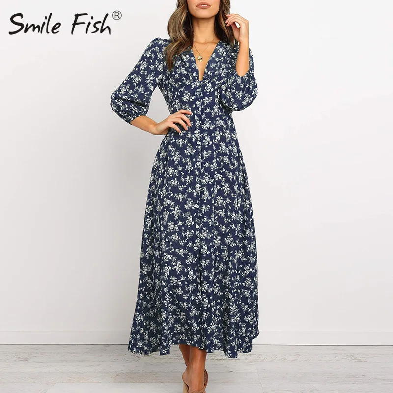 Женское элегантное облегающее платье с принтом длинное богемное пляжное до