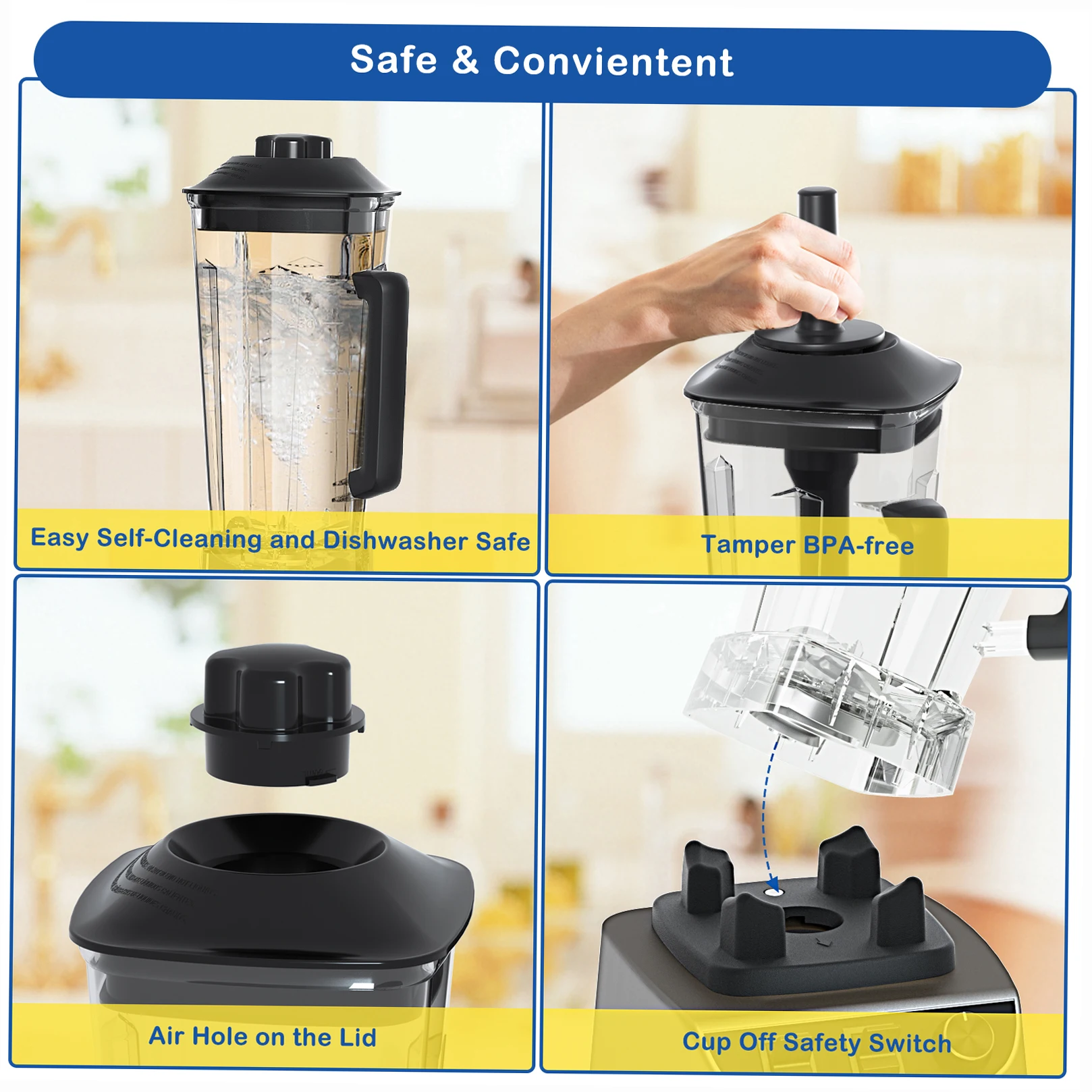 Homgeek Healthy Professional Blender Handy Pantry Mate
