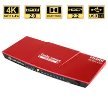 KVM переключатель kvm HDMI USB2.0 4-портовый переключатель KVM переключатель HDMI до 4K@ 60Hz управление 4 шт. Поддержка Unix/Windows/Debian дополнительный USB2.0