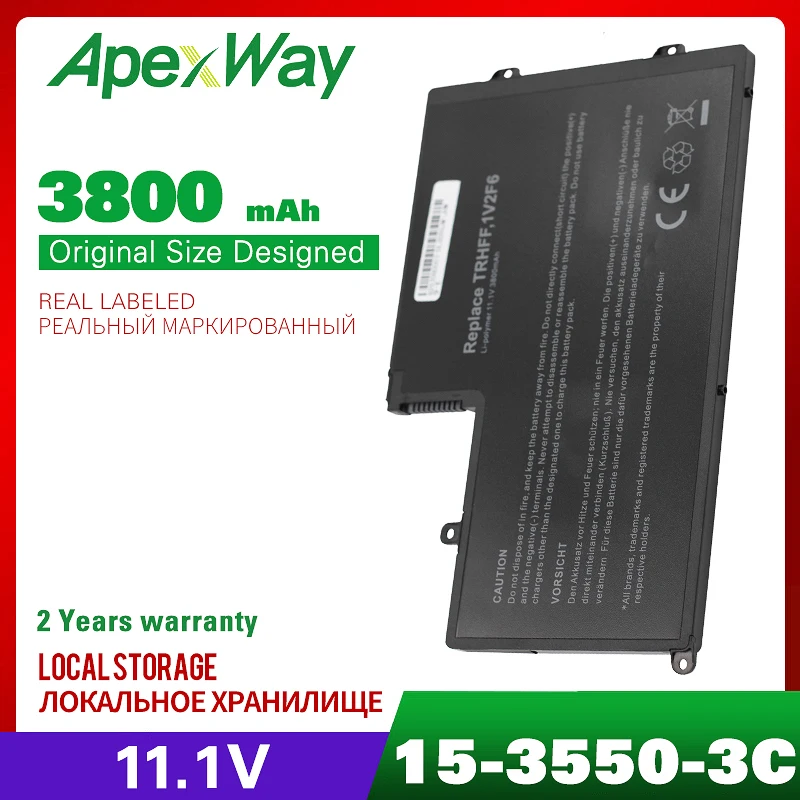 

Apexway 11.1v laptop battery for Latitude 14 3450 15 3550 3450 3550 TRHFF 01V2F6 0DFVYN 58DP 5MD4V 0DFVYN 58DP 5MD4V