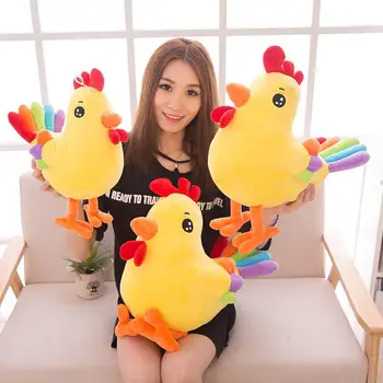 

New colorful chick doll plush toy large rooster doll cute child baby pillow pillow birthday gift