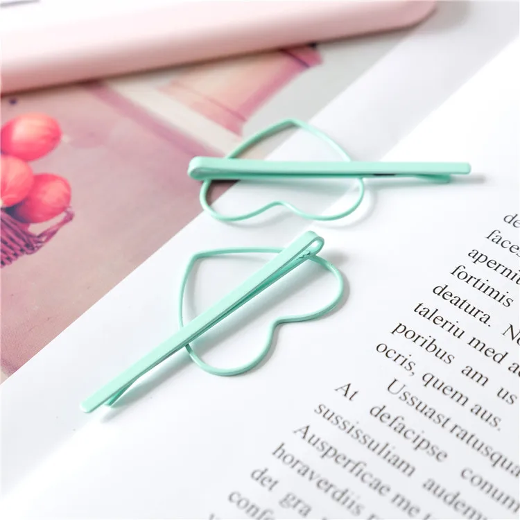 

18 Years Korean-style New Style Peach Heart Barrettes GIRL'S Series Simple Cute Long Clip Headband Children Hair Accessories Bat