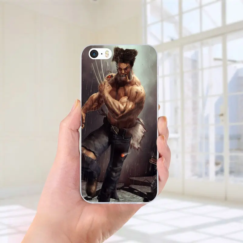Picture 3 Для iPhone 5 5S 5C SE 6 6S 7 8 Plus X XR XS Max сумки Тоторо Мягкий Силиконовый ТПУ чехол для сотового телефона Росомаха Comics Xmen Hero - Цвет: Picture 3