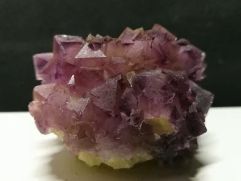 

138.9gNatural purple fluorite mineral specimen, quartz crystal, furniture ornament