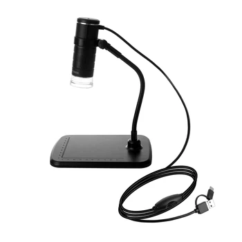 

Professional 1000X USB Digital Microscope Camera 3 in 1 8 LED 1080P Electronic Endoscope Zoom nifier with Stand