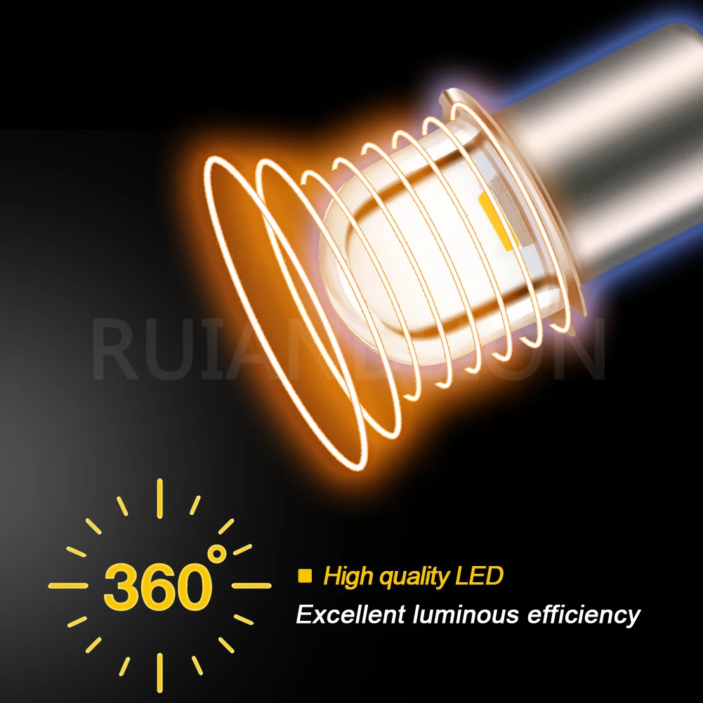 2Pcs P13.5S PR2 DC 3V 6V 4.5V 18V 3000K Warm White 2835SMD LED Bike Work Light Bulb Torch Headlight Mini Head Lamp Flashlight led lights led bulbs led headlights