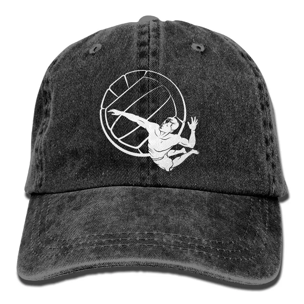 Пляжный волейбол Spike1 унисекс бейсбольная кепка хлопок деним регулируемый, для спорта на открытом воздухе Кепка для мужчин или женщин