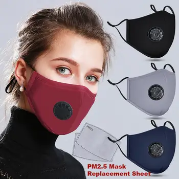 

PM2.5 Cotton Reusable Dust-proof Anti Haze Face Mouth Protective Mask with Valve Outdoor Anti Cold Dust Face Masks In stock