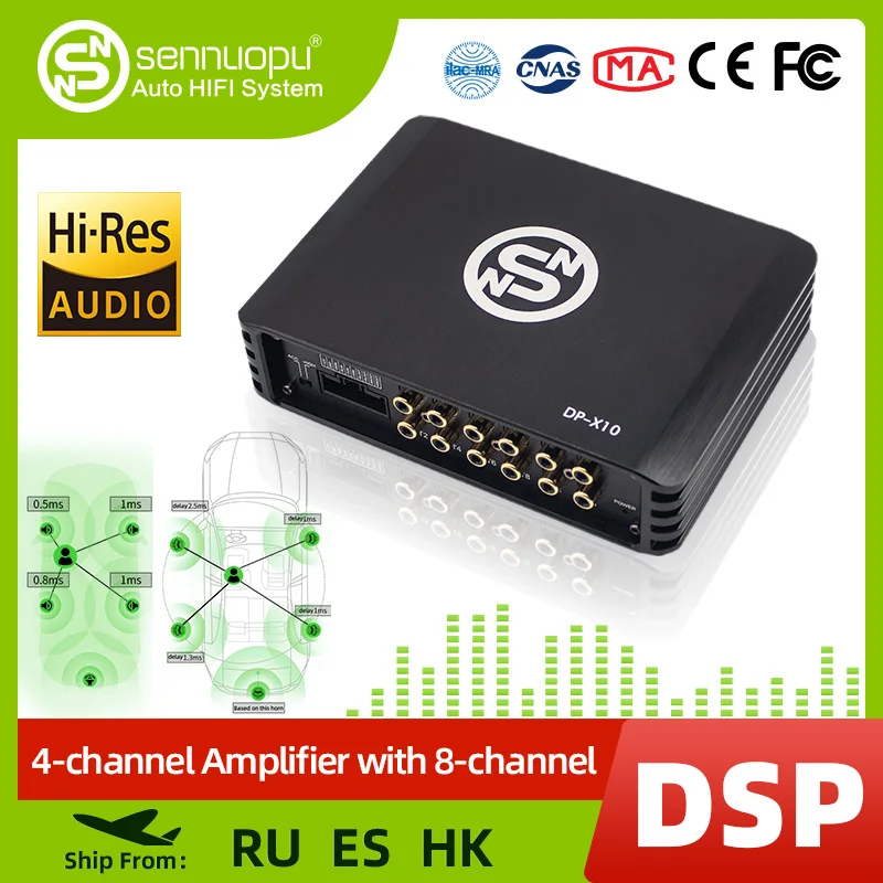Sennuopu Car Digital Dsp Amplifier High Resolution Audio Play Dsp Processor 4 Channel Amplifier For Speakers By App Tuning Multichannel Amplifiers Aliexpress