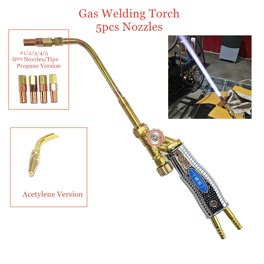Gas Welding Torch Acetylene Propane Jet torch Gas Welding Tools Brazing Torch Air Conditioning Copper Aluminum Pipe Gun gas torch welding torch
