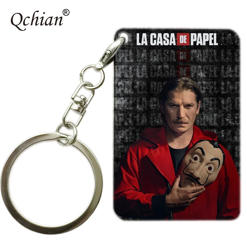 ТВ шоу House Of paper брелки для ключей деньги кража брелок La casa de papel chaviro для женщин и мужчин модные ювелирные изделия bella ciao музыкальная шкатулка - Цвет: TF95-K-46