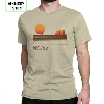 

Visit Tatooine T-Shirt Men Short Sleeves Novelty Tees Crewneck Cotton Fabric Tops Plus Size T Shirt Guys Streetwear