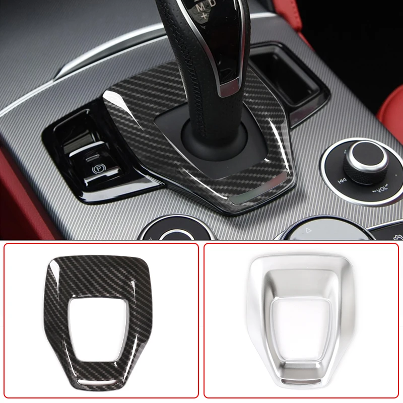 

Car styling Center Console Gear Shift Panel Frame Cover Trim ABS Chrome For Alfa Romeo Giulia Stelvio 2020 Interior Accessories