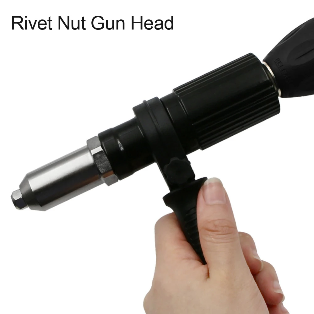 Electric Hand Rivet Nut Gun Head Conversion Drill Adapter Insert Nut