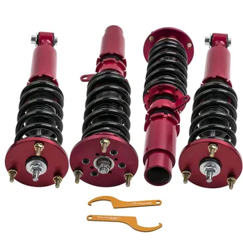 

Coilovers For BMW 5 Series E60 Sedan 2004-2010 523 525 528 530 Spring Struts Shock Absorbers Adj. Height Red Spring Front Rear