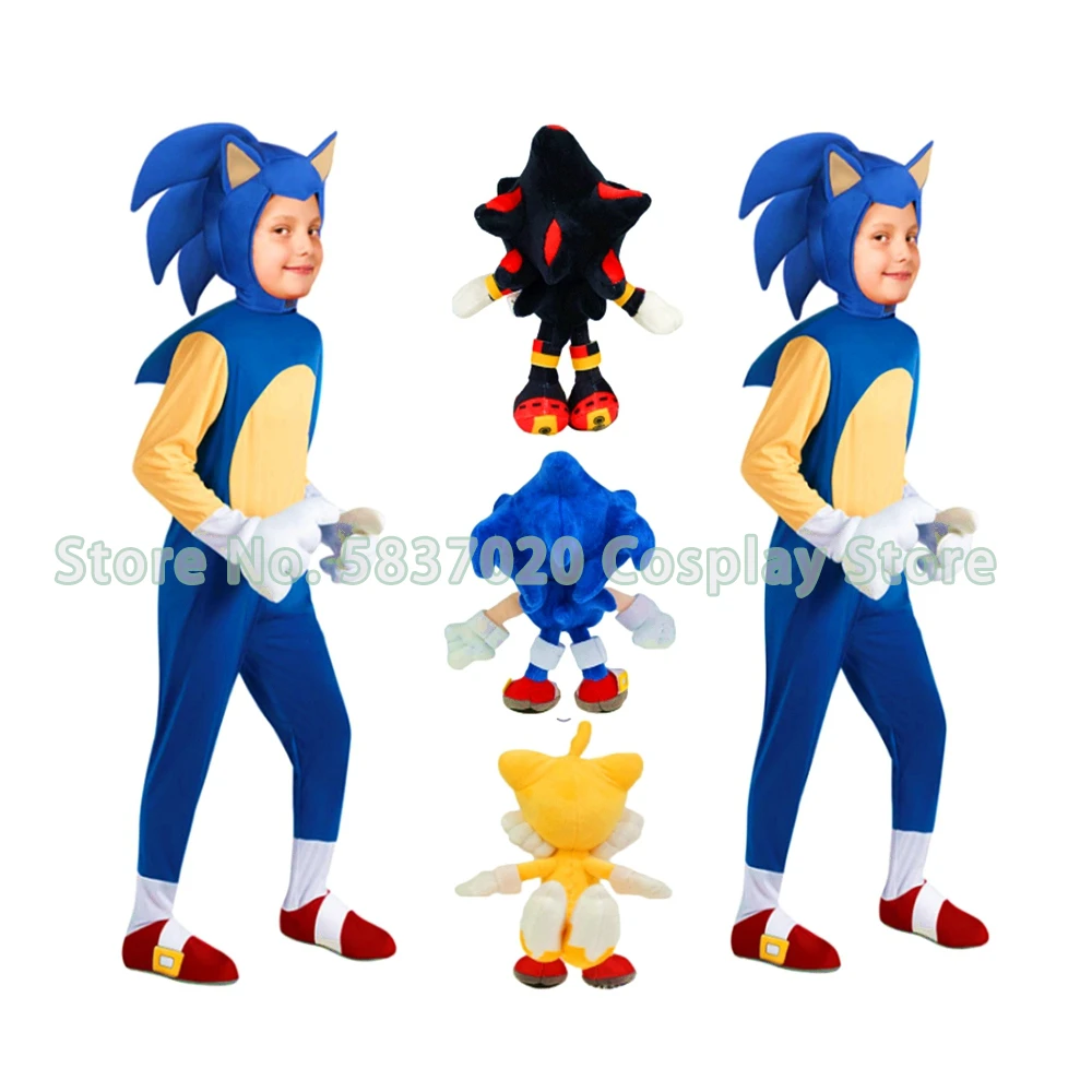 Halloween Sonic Cosplay Disfraz Niño Dibujos animados Jumpsuit