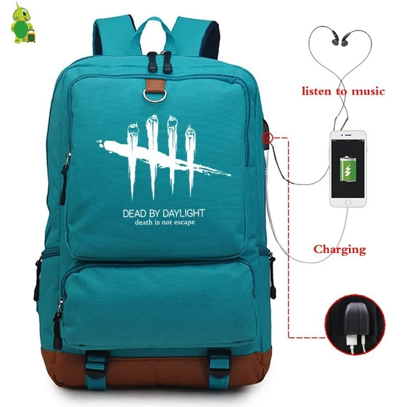 21 Dead By Daylight USB Charge Backpack Women Men Multifunction Laptop Backpack School Bags for Teenager Large Backpack Travel Bags - Цвет: 21