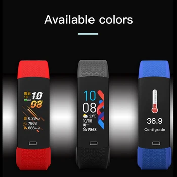 

Intelligent Body Temperature measurement Waterproof Wristband Heart Rate Sleep Monitor Calorie Health Monitoring For Android
