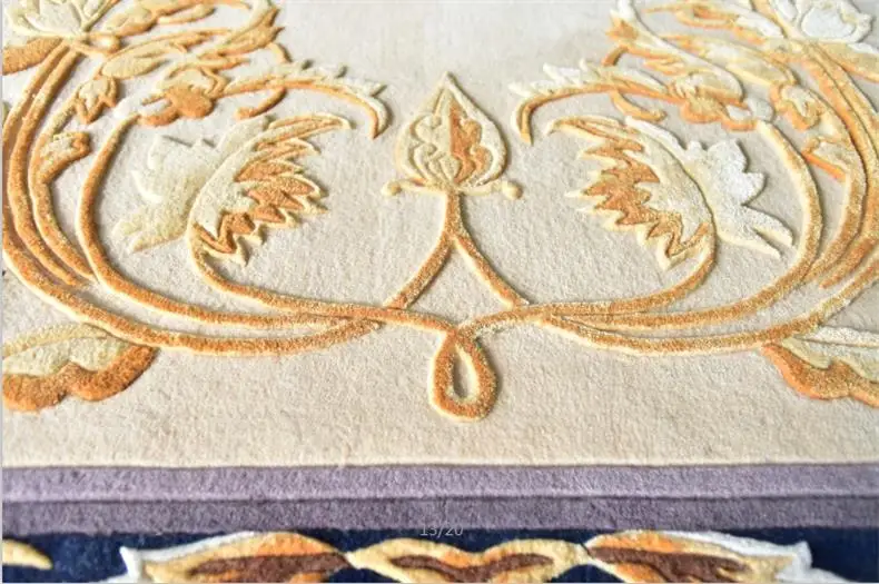 Handmade Wool Carpets For Living Room Luxury Decoration Bedroom Carpet Thick Study Room Floor Mat Sofa Coffee Table Rug Europe