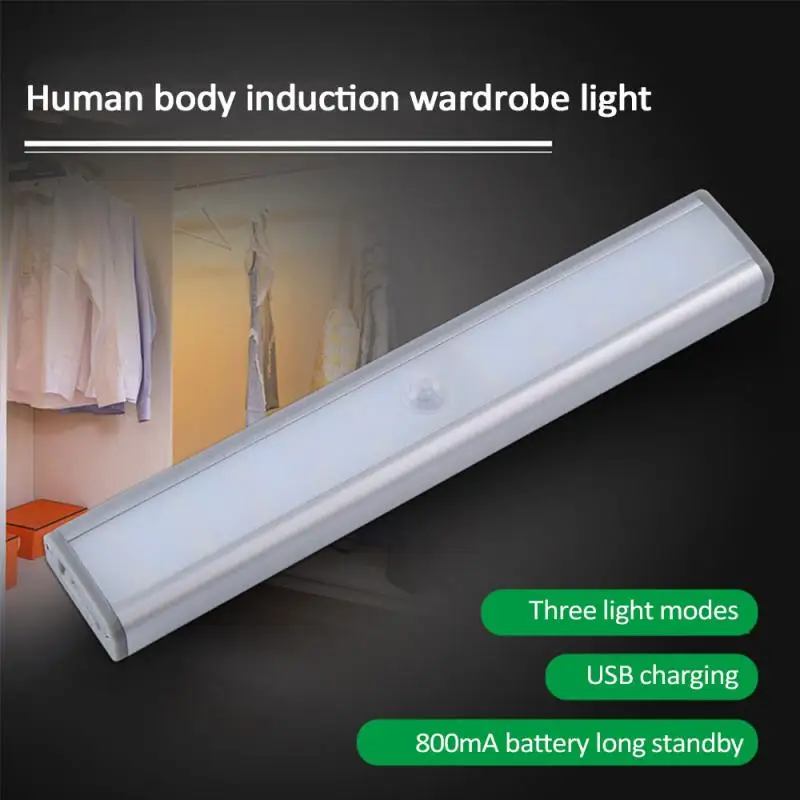  LED Under Cabinet Light PIR Motion Sensor Lamp 24 LED Wireless USB Rechargeable Kitchen Lights For  - 4000507110195