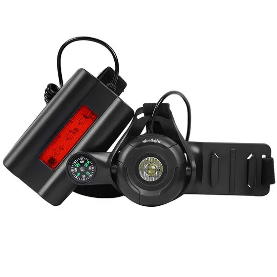 500 люмен наружные ходовые огни Поддержка камеры вращающийся L2 светодиодный ночной фонарь для бега предупреждающие огни USB зарядка нагрудная лампа - Цвет: Black
