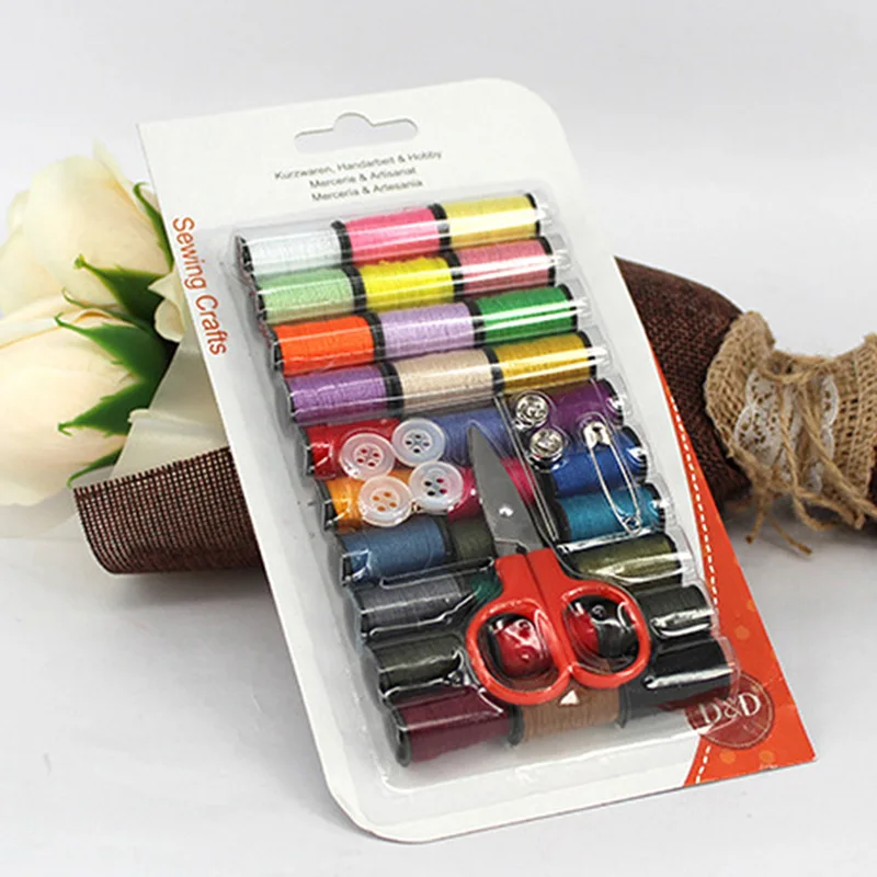 12 Needle Portable Mini Travel Household Sewing Box Set Sewing Kit Storage Bags Sundries Organizer Home Tools EJ878479 