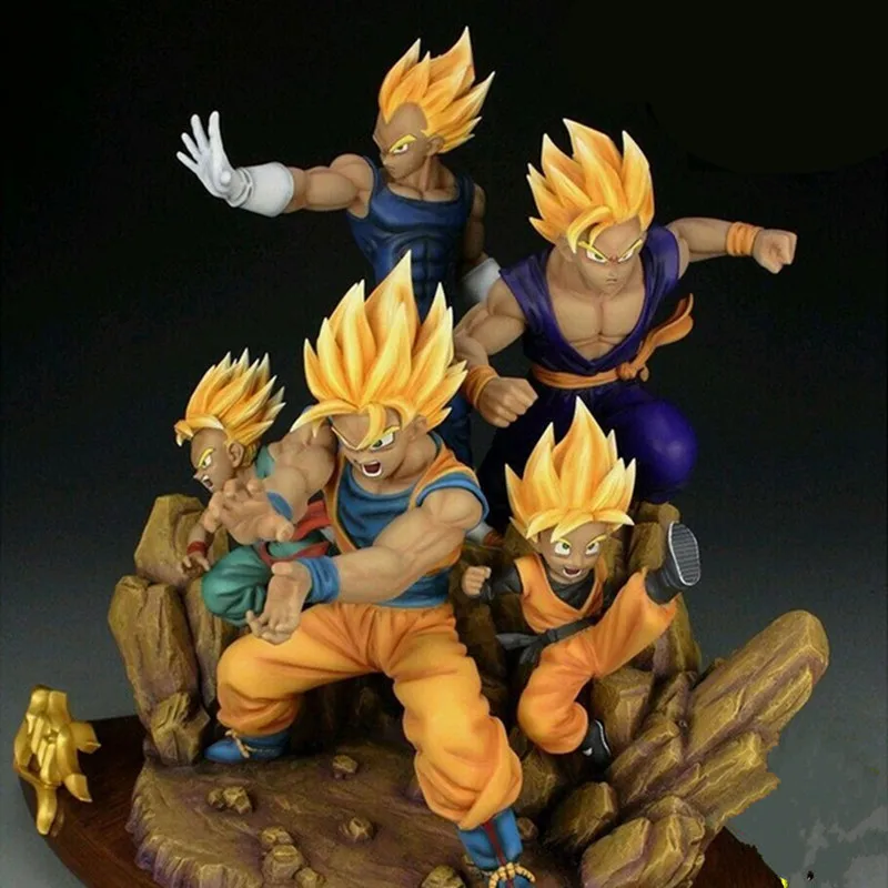 1/6 аниме Dragon Ball сын Goku vegeta группы Five супер сайян, «Жемчуг дракона GK статуя ПВХ Рисунок собирать модель игрушка M2104