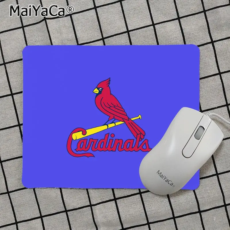 Maiya высокое качество St Луи Cardinals противоскользящие прочные силиконовые компьютерные коврики Лидер продаж подставка под руку мышь - Цвет: No Lock Edge25x29cm