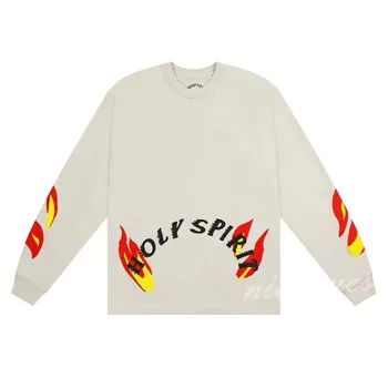 

3D Foam Printing Sunday Service Holy Spirit Long sleeve T-Shirt Men Women Top Kanye West CPFM T Shirt