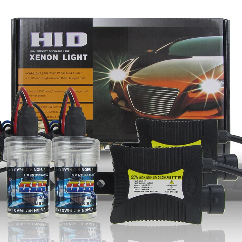 35 Вт/55 Вт Xenon HID комплект преобразования фар или лампы H1 H3 H7 H11 9005 9006 - Испускаемый цвет: 55W