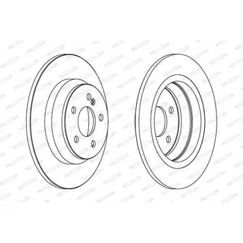 

Brake disc MERCEDES W220 2.8-3.5 98-05 rear D = 300mm. FEROD