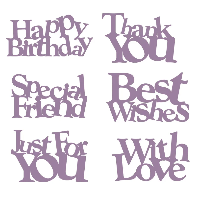 

Letter Words Happy Brithday Special Friend Metal Cutting Dies Stencil For Diy Scrapbooking Photo Paper Cards Crafts New 2019 Die