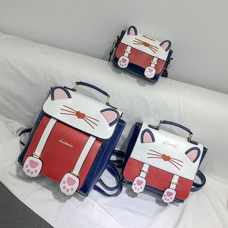 

2019 new fashion and south korea version of the three - dimensional kitten fixed shoulder bag female bag