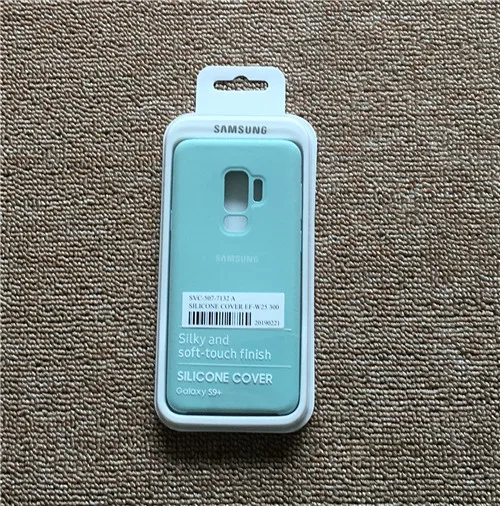 Чехол для samsung Galaxy S9 S9+ Ofiice style, жидкий силиконовый чехол, шелковистая оболочка Solf-touch для S9+ S9 Plus, чехол в розничной упаковке - Цвет: Небесно-голубой