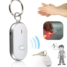 Светодиодный функция "антипотеря Key Finder найти брелок для ключей с локатором свистки звуковой сигнал Управление фонарь Индукционная вспышки электронный будильник